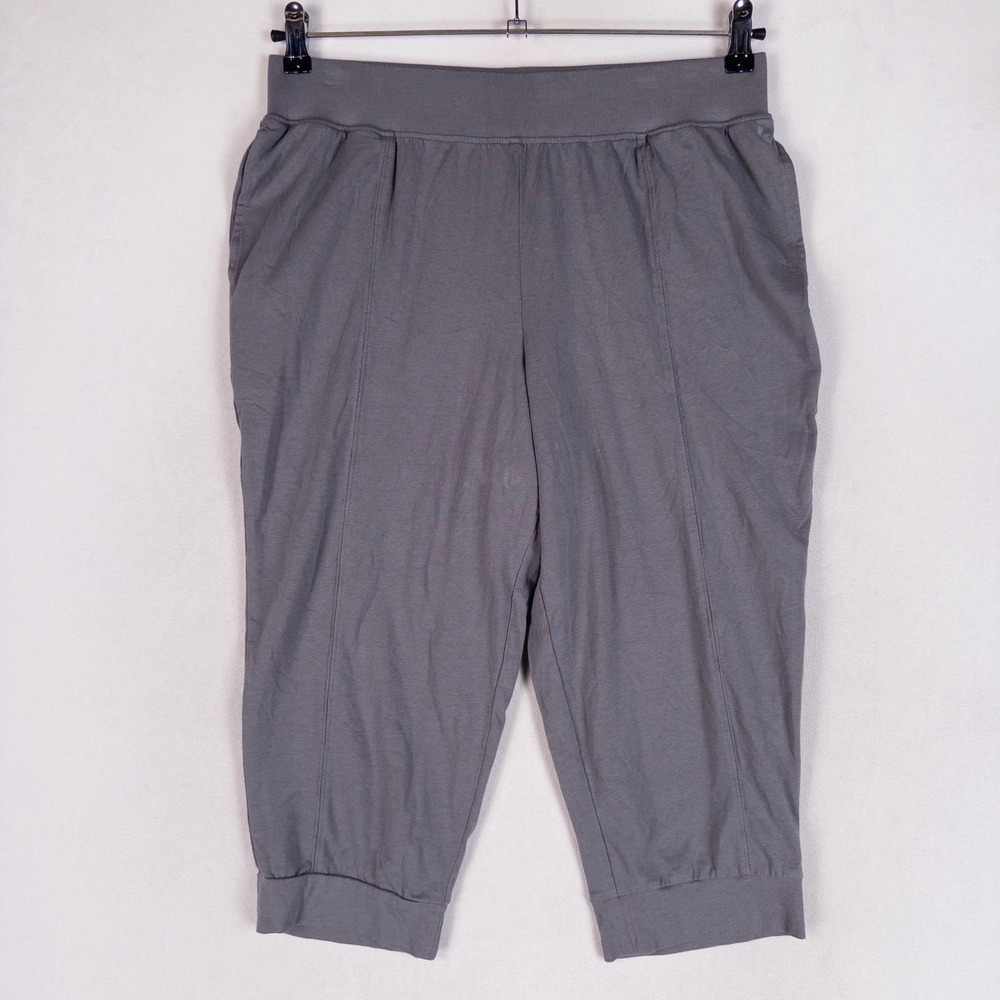 Koolaburra by UGG Womens Cropped Lounge Pants Size M Gray Cotton Modal Joggers